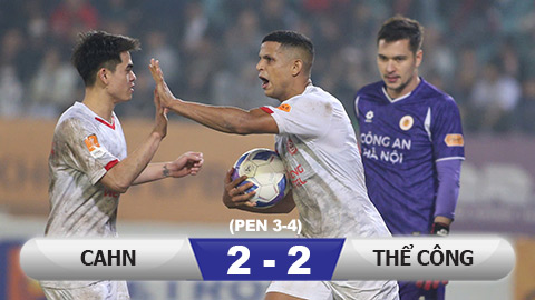  Kết quả Công an Hà Nội 2-2 (pen 3-4) Thể Công Viettel: Lại thua luân lưu, vỡ mộng "ăn bốn"