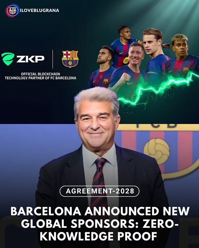 Barca đã công bố vụ hợp tác với ZKP bằng một thông cáo trang trọng.