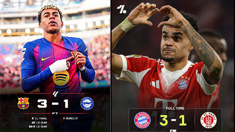  Barca và Bayern cùng ngược dòng thắng 3-1