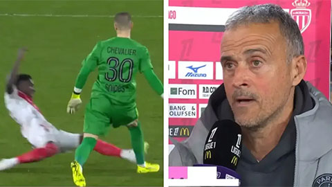  Luis Enrique sốc vì pha vào bóng rùng rợn nhắm vào thủ môn PSG