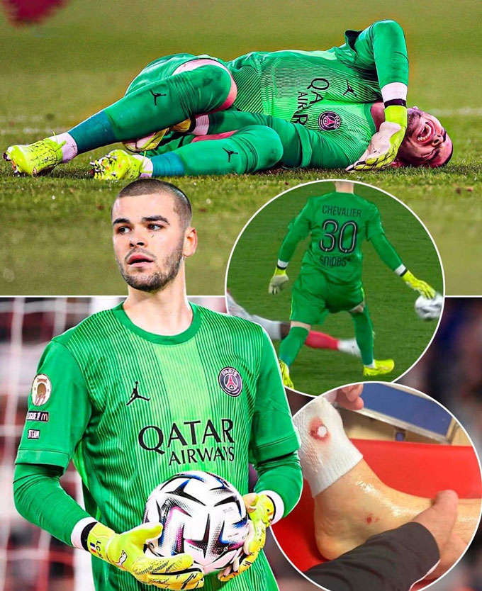 Lucas Chevalier dính chấn thương sau pha vào bóng thô bạo của Camara