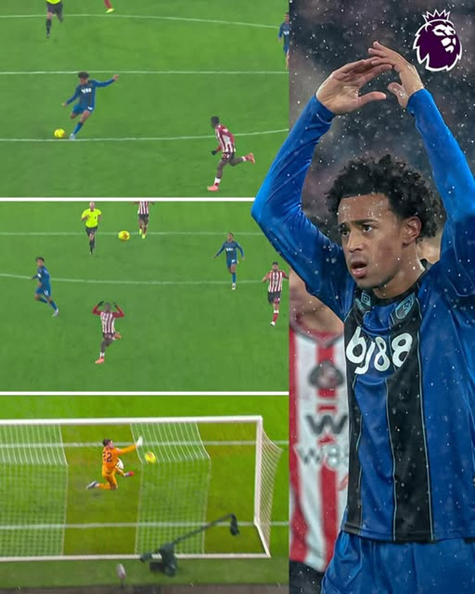 Tyler Adams với cú sút từ khoảng cách 50m