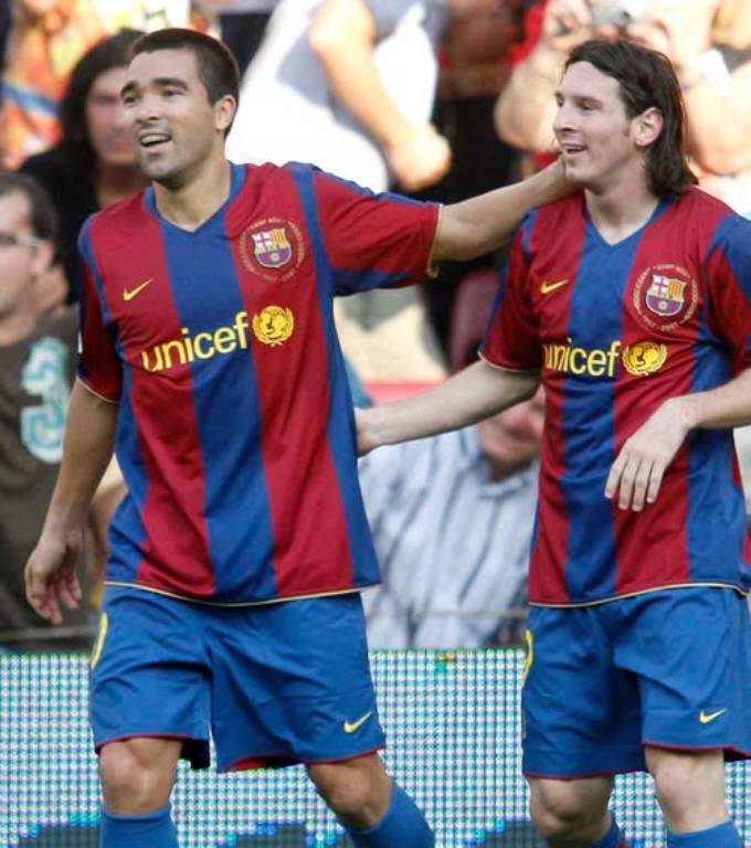 Deco và Messi thời còn là đồng đội