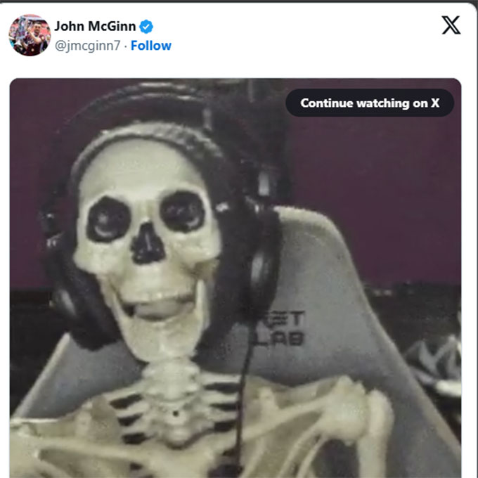 Bức hình ảnh kinh dị vừa được McGinn chia sẻ