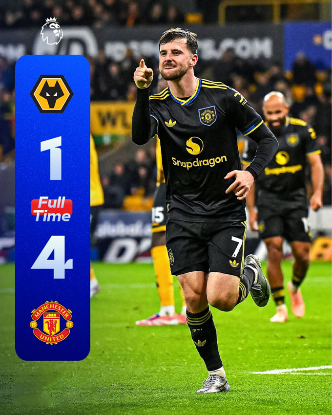 Mount góp công lớn giúp MU đại thắng Wolves