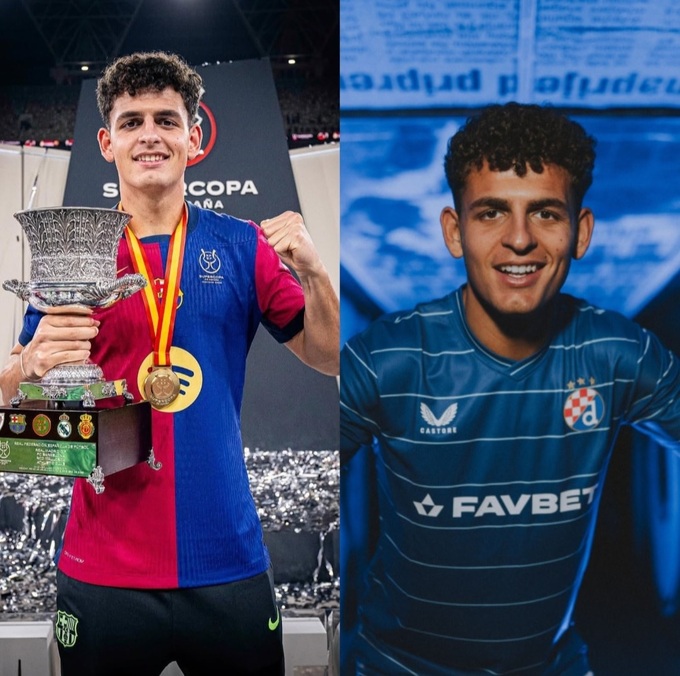 Trung vệ trẻ Sergi Dominguez đang đi theo con đường của Dani Olmo: rời La Masia và đi thẳng tới Dinamo Zagreb.