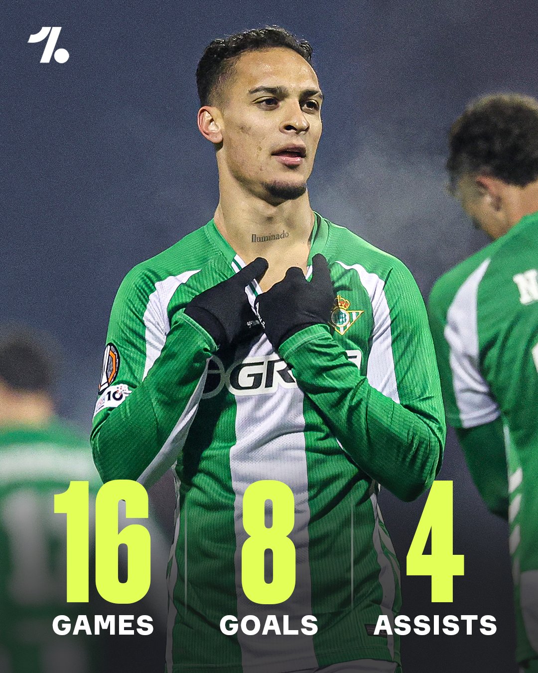 Antony hiện là cầu thủ ghi bàn nhiều nhất trên mọi mặt trận cho Betis ở mùa giải này