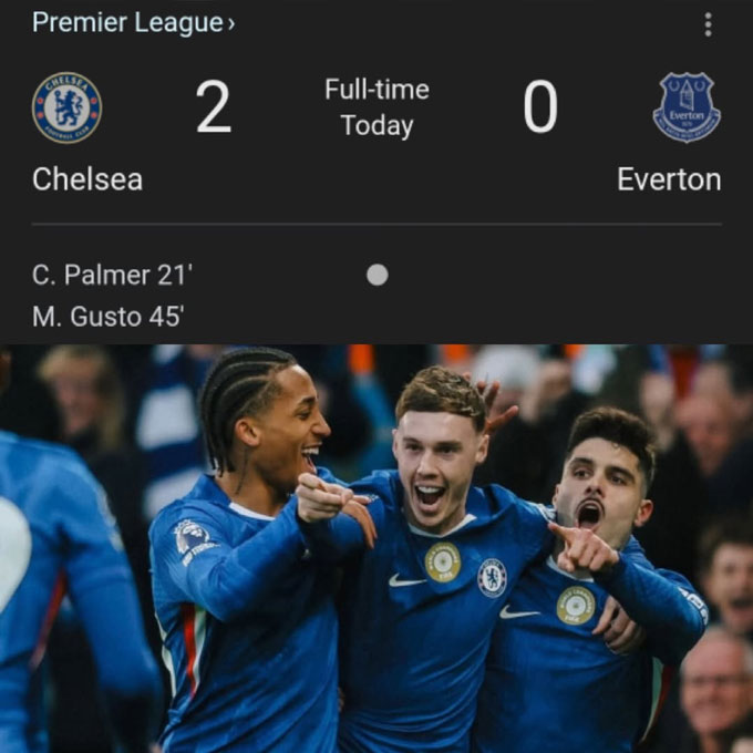 Chelsea vừa có chiến thắng 2-0 trước Everton để trở lại top 4