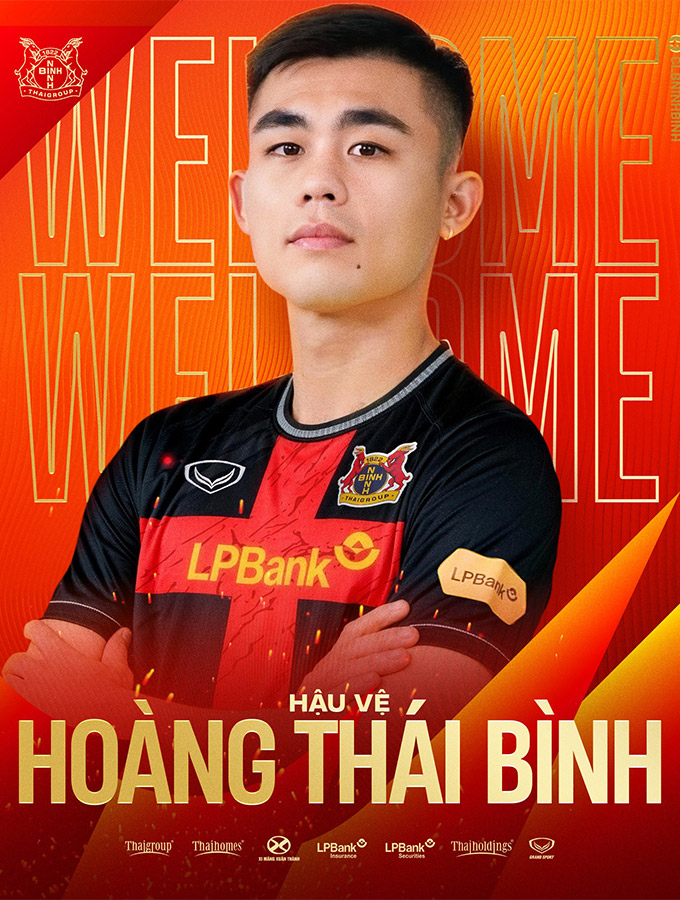 Hoàng Thái Bình là tân binh mới nhất gia nhập Ninh Bình FC