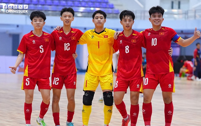 Niềm vui chiến thắng của U16 futsal Việt Nam 