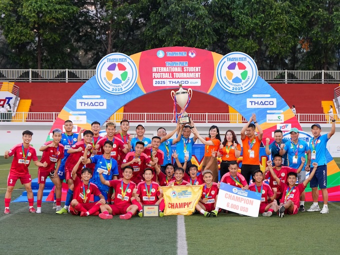 Giải bóng đá sinh viên do VFF phối hợp tổ chức. Ảnh: Khả Hoà