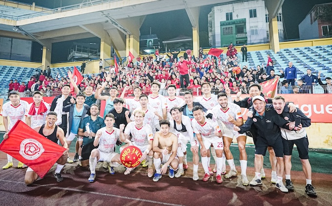 Thể Công Viettel phải rất nỗ lực mới có thể quay lại đường đua ngôi đầu. Ảnh: Minh Tuấn