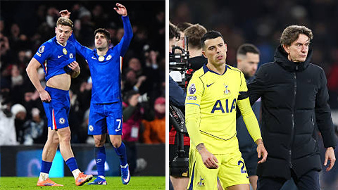 Vòng 21 Premier League: Chelsea và Tottenham rủ nhau thua