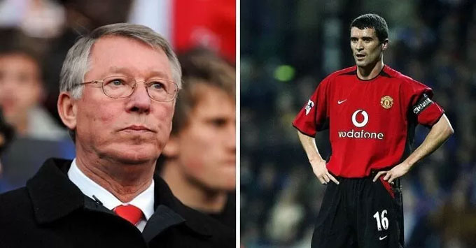 Keane và Sir Alex mâu thuẫn từ khi anh còn là cầu thủ