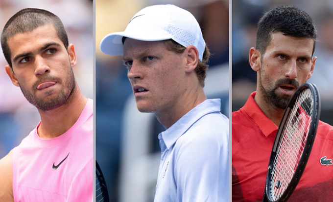 Alcaraz, Sinner và Djokovic là những tên tuổi lớn nhất hiện nay