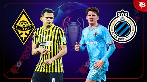  Nhận định bóng đá Kairat Almaty vs Club Brugge, 22h30 ngày 20/1: Hòa là đẹp