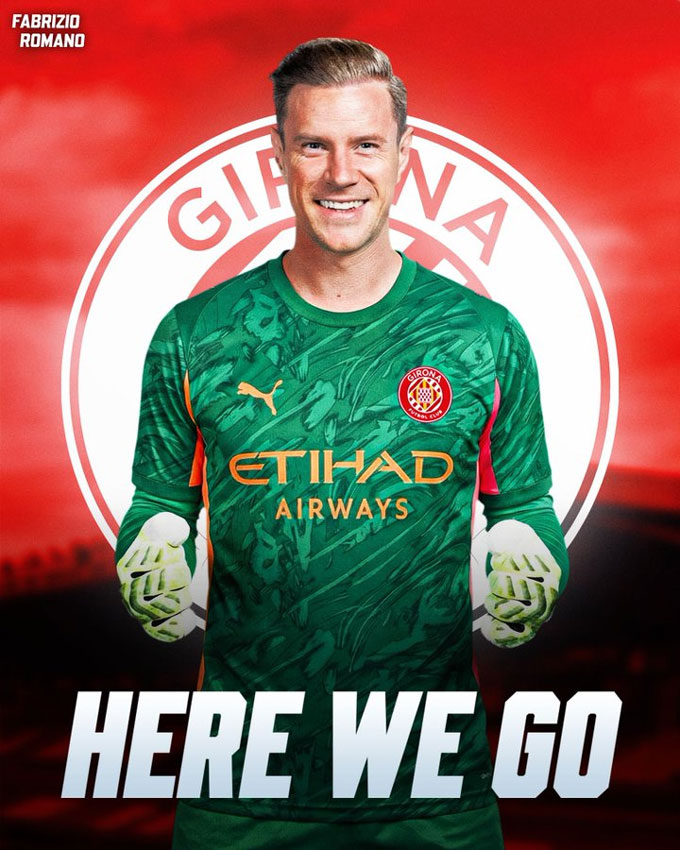Romano xác nhận Ter Stegen sẽ gia nhập Girona theo dạng cho mượn tới hết mùa