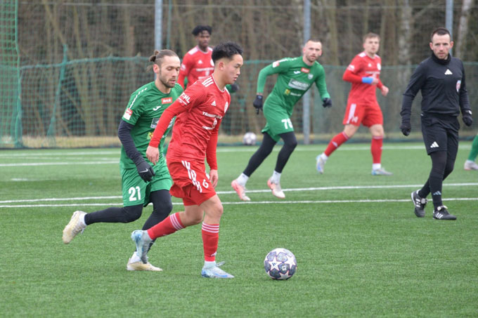 An Khánh đang thi đấu tốt trong màu áo CLB FK Trinec ở giải hạng 3 Cộng hòa Séc