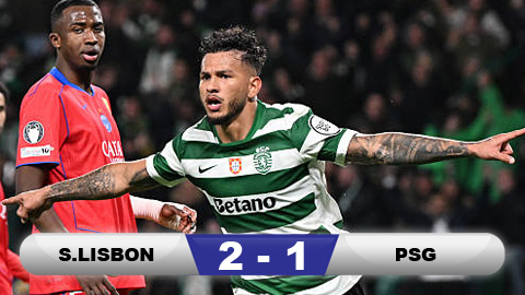  Kết quả Sporting Lisbon 2-1 PSG: ĐKVĐ thua cay đắng