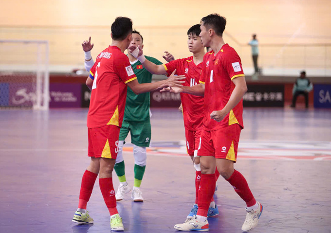 ĐT futsal Việt Nam đã có sự khởi đầu xuôi tại VCK futsal châu Á 2026. Ảnh - Phan Hồng