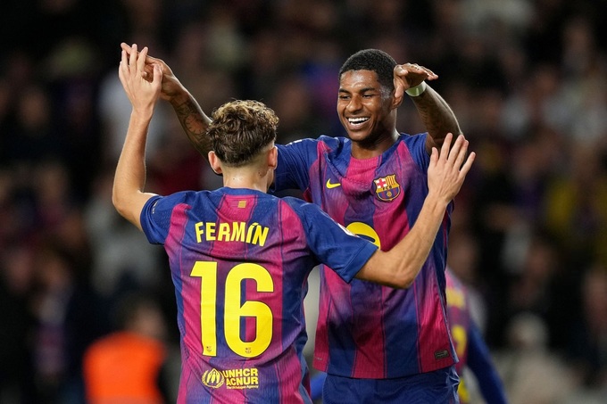 Trước Copenhagen, Rashford chỉ mất 13 phút để ghi bàn ấn định chiến thắng 4-1 cho Barca.