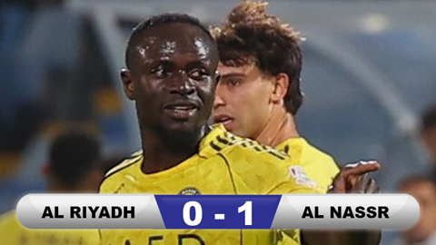  Kết quả Al Riyadh 0-1 Al Nassr: Mane giúp Al Nassr tạm chiếm ngôi đầu