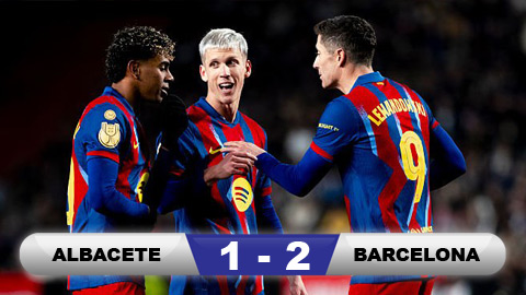  Kết quả Albacete 1-2 Barca: Thắng lợi nhọc nhằn