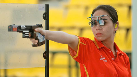  Nữ xạ thủ Trịnh Thu Vinh giành giải châu Á
