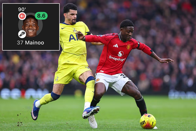 Mainoo chơi cực hay trước Tottenham