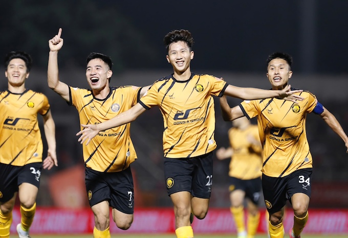 Thanh Hoá đã có trận thắng bất ngờ và chấn động trước CATP.HCM. Ảnh: Anh Khoa 