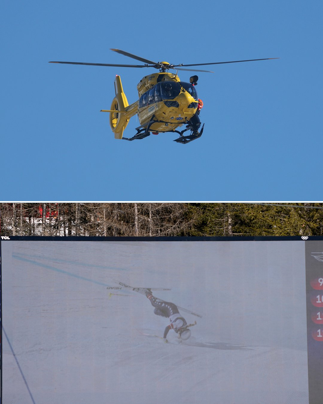 Lindsey Vonn phải rời đi bằng trực thăng