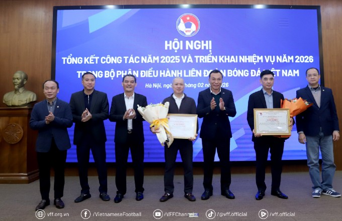 Chủ tịch LĐBĐVN Trần Quốc Tuấn ghi nhận và đánh giá cao những nỗ lực của tập thể cán bộ, nhân viên trong năm 2025.