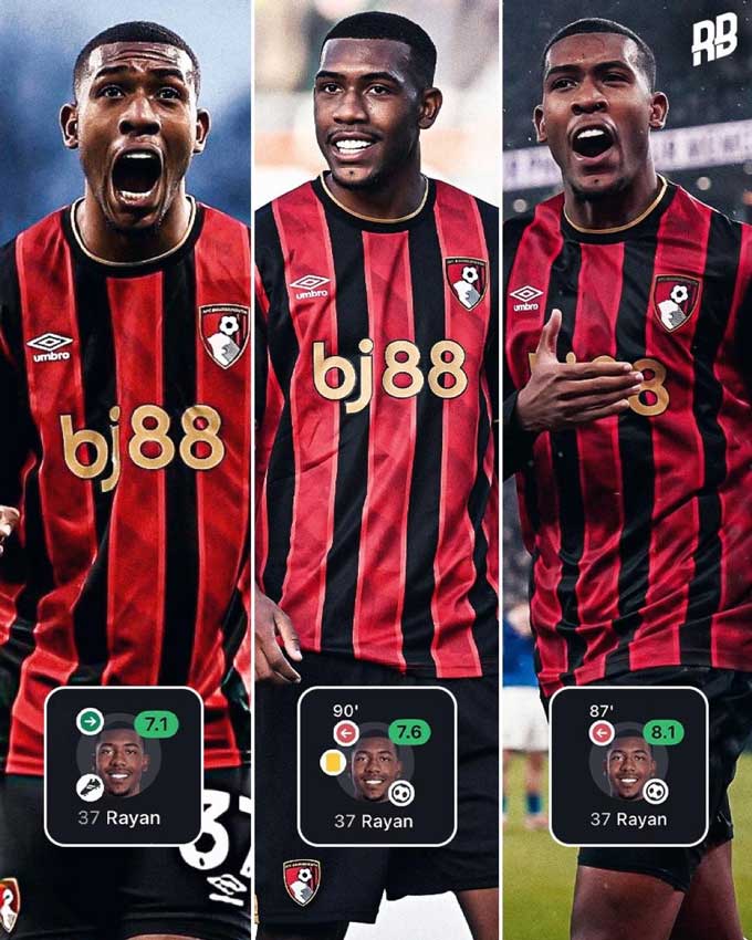 Phong độ ấn tượng của Ryan trong 3 trận đầu tiên với Bournemouth