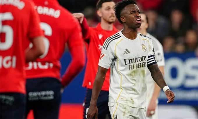 Vinicius ghi bàn nhưng không thể giúp Real có điểm