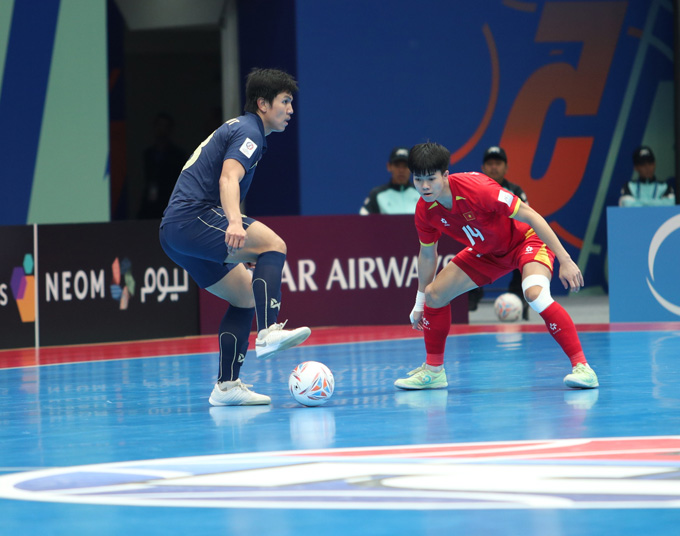 Việt Nam thua 0-1 trước Thái Lan tại VCK futsal châu Á 2026. Ảnh - Phan Hồng