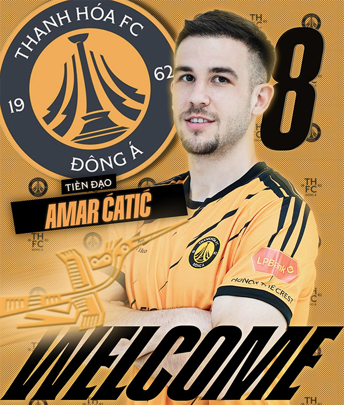 Tiền đạo ngoại binh Amar Catic vừa gia nhập Thanh Hóa