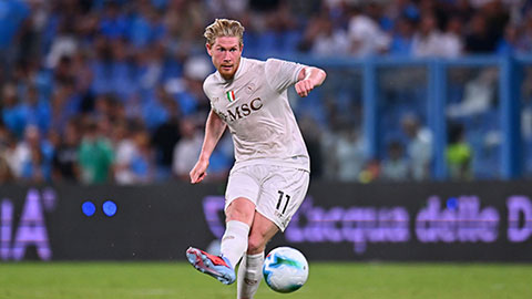  De Bruyne 'tiếp lửa' cho Napoli