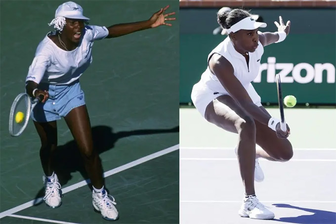 Venus Williams của năm 15 tuổi và năm 45 tuổi tại sân chơi Indian Wells