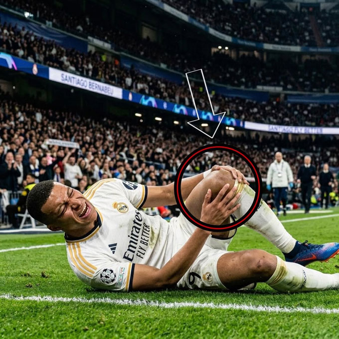 Mbappe dính chấn thương đầu gối và chưa rõ khi nào có thể trở lại