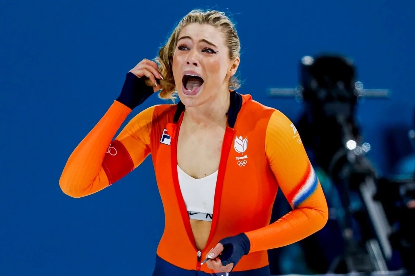 Jutta Leerdam vui sướng khi giành HCV Olympic mùa Đông