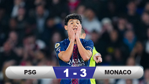  Kết quả PSG 1-3 Monaco: Thua sốc tại Parc des Princes