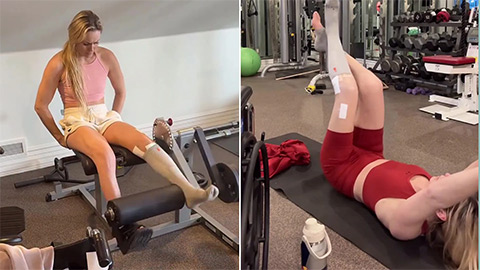  Lindsey Vonn trở lại tập luyện chỉ 1 tuần sau tai nạn kinh hoàng