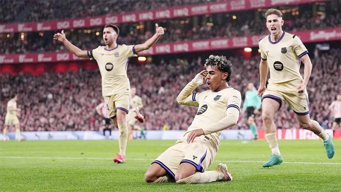 Yamal ghi bàn duy nhất giúp Barca đánh bại Bilbao