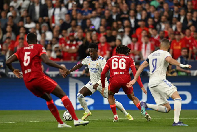 Liverpool để thua Real Madrid đầy cay đắng trong trận chung kết Champions League năm 2022