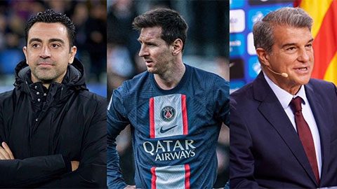  Xavi: 'Messi suýt trở lại Barca, nhưng Laporta đã ngăn cản'