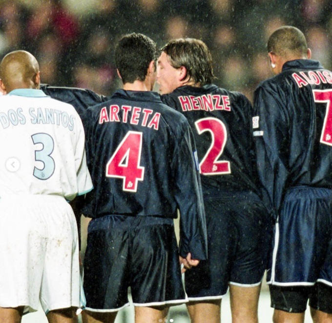 Arteta và Heinze thời còn thi đấu ở PSG