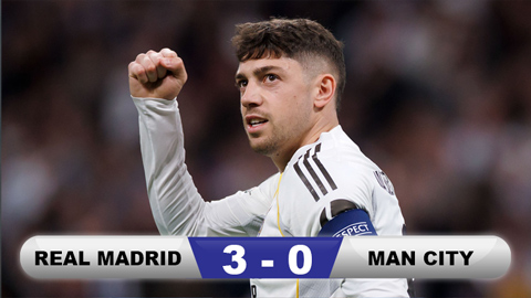  Kết quả Real Madrid 3-0 Man City: Siêu nhân Valverde