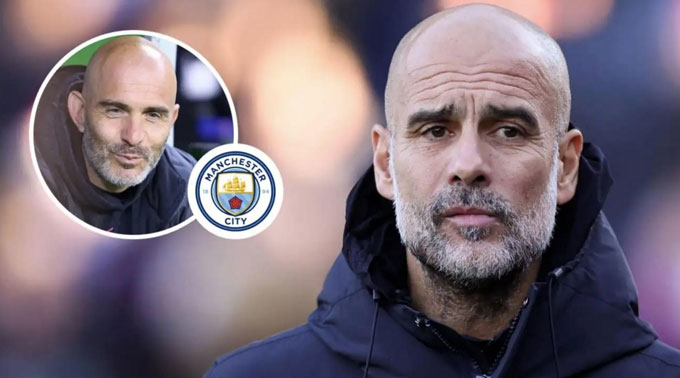 Maresca (ảnh nhỏ) được BLĐ Man City coi là người thay thế xứng đáng cho Pep