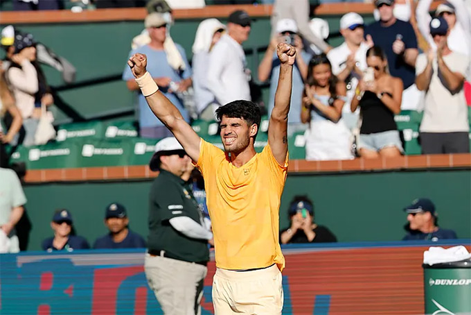 Alcaraz lần thứ 5 liên tiếp vào bán kết Indian Wells