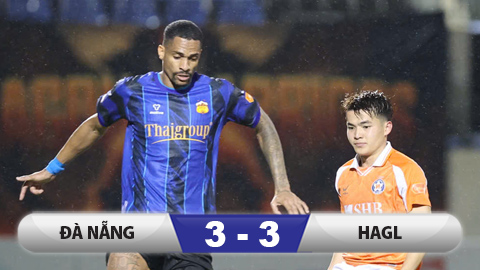  Kết quả Đà Nẵng 3-3 HAGL: Chủ nhà giật lại 1 điểm quý giá